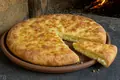 Georgian cheese-filled khachapuri