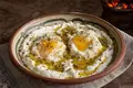 Turkish poached eggs with yogurt