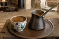 Turkish-style cezve coffee