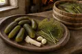 Fermented dill cucumbers