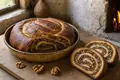 Slovenian rolled nut cake