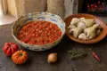 Tomato sauce as an Italian staple
