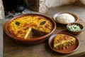 South African bobotie egg custard