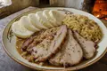 Roast pork with dumplings and sauerkraut