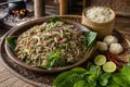 Larb meat salad