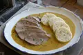 Beef sirloin in cream sauce