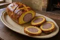 Sausage baked in brioche