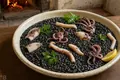 Squid-ink risotto