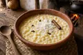 Brazilian sweet hominy pudding