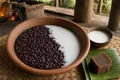 Black glutinous rice pudding