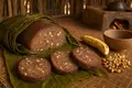Malagasy banana-peanut rice pudding loaf