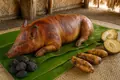 Tongan roast pig