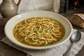 Pancake-strip soup