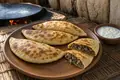 Turkmen stuffed flatbread