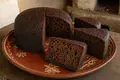 Moldovan dark baked pudding cake