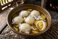 Vietnamese glutinous-rice balls in ginger syrup