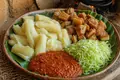 Yuca with pork cracklings