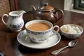 Commercial black tea with milk and sugar