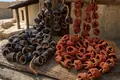 Dried eggplant and peppers