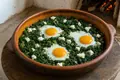 Spinach with eggs