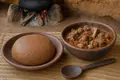 Goat stew with asida