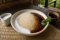 Sago pudding with palm sugar