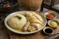 Singapore hawker chicken rice