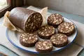 Romanian chocolate biscuit salami